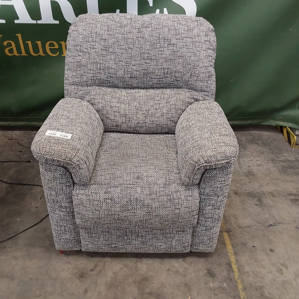 QUALITY BRITISH DESIGNER G PLAN CHADWICK ARMCHAIR REMCO SLATE FABRIC 