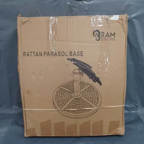 RAM ONLINE RATTAN PARASOL BASE IN BLACK 