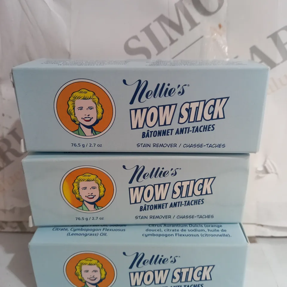 SET OF 3 NELLIES WOW STICK BATONNET STAIN REMOVER