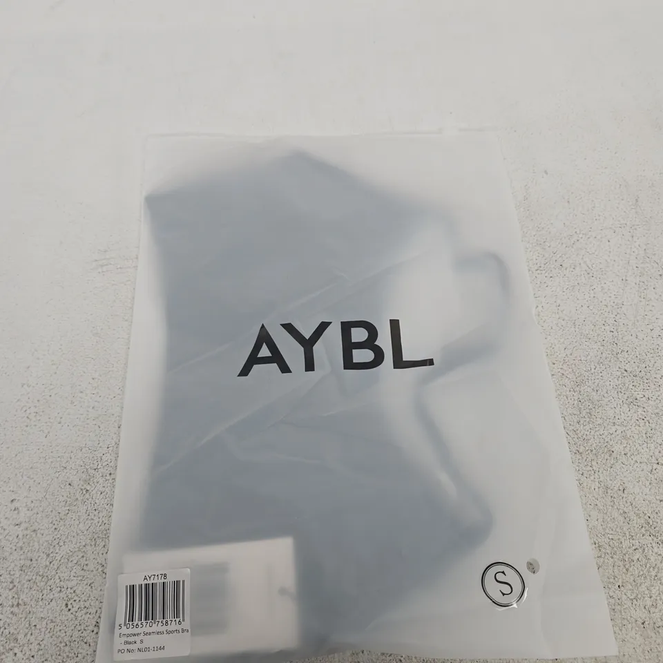 BAGGED AYBL EMPOWER SEAMLESS SPORTS BRA – BLACK -  SIZE S