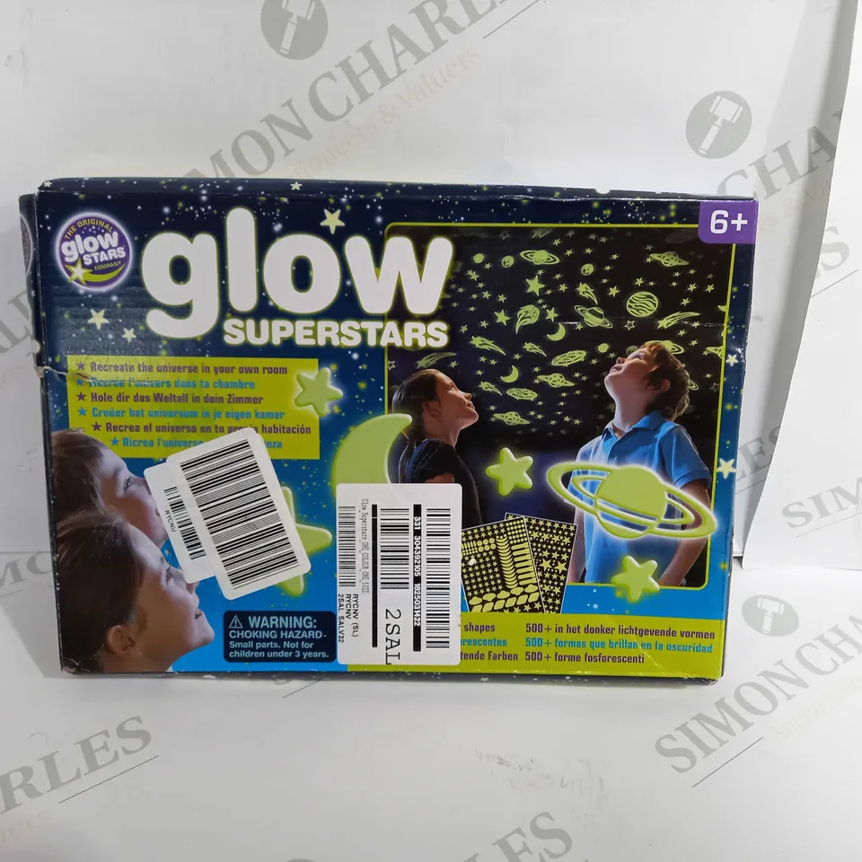 BOXED GLOW SUPERSTARS FOR KIDS BEDROOM RRP £14