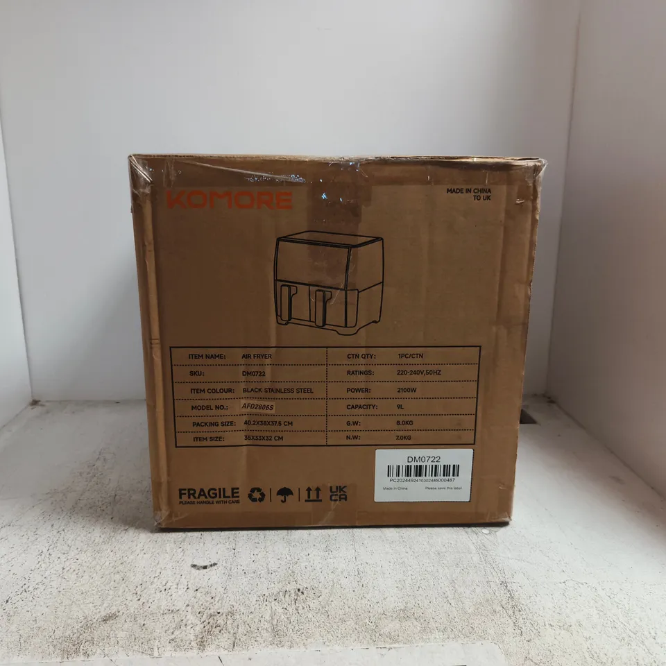 KOMORE AIR FRYER DM0722 9L 2100W – BOXED