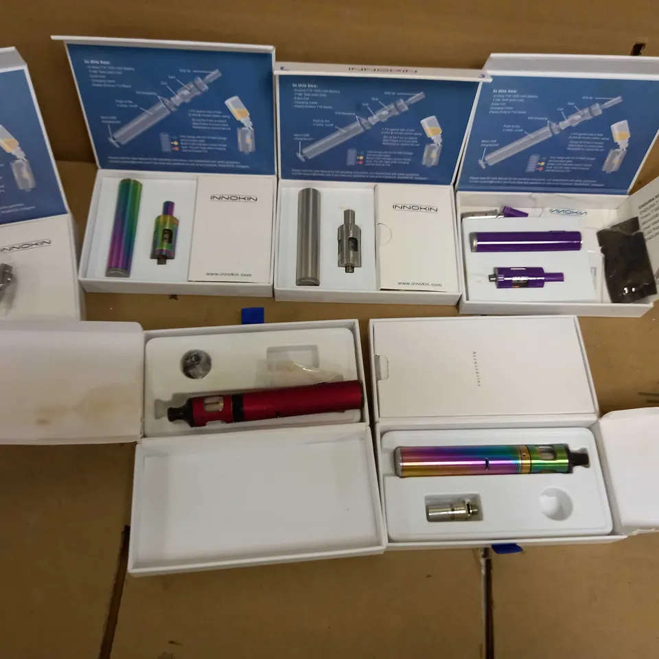BOX OF ASSORTED E-CIGARETTE KITS TO INCLUDE INNOKIN AND ENDURA T18E SYSTEMS