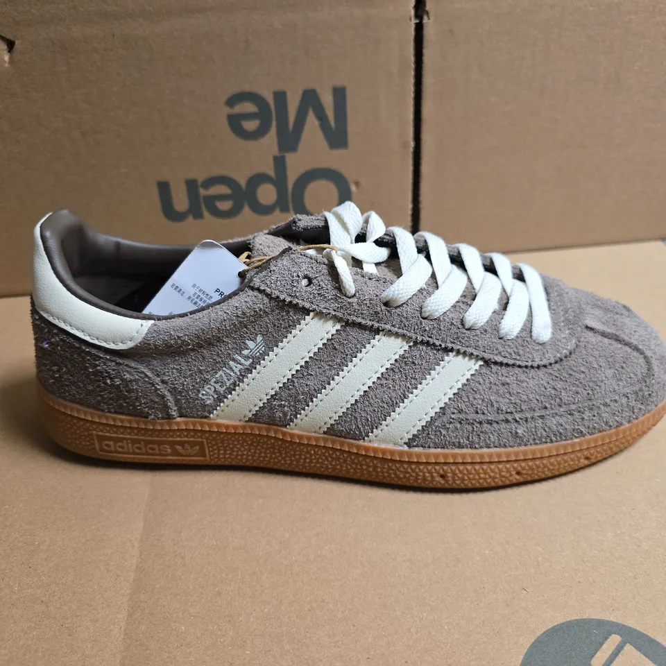 UNBOXED PAIR OF ADIDAS SPEZIAL TRAINERS IN TAUPE - UK 8