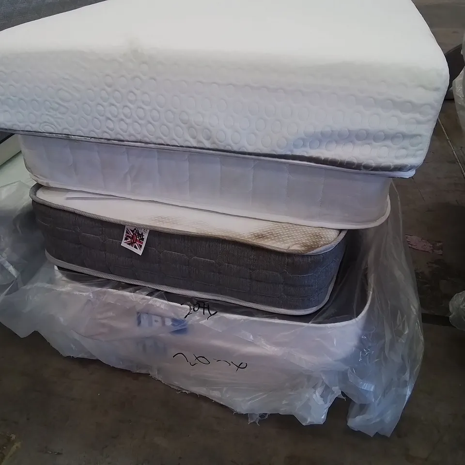 FIVE ASSORTED UNBAGGED 3' SINGLE MATTRESSES