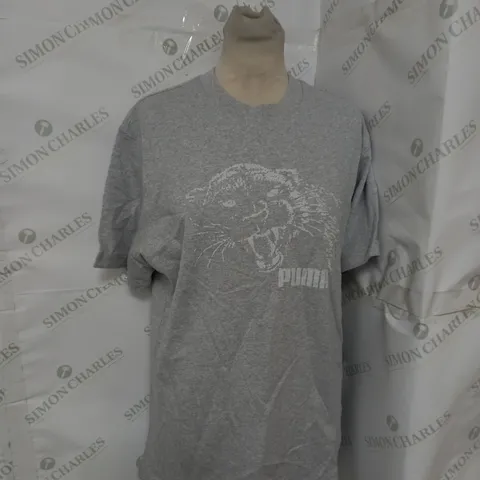 PUMA X NOAH GRAPHIC TEE IN LIGHT GREY HEATHER SIZE M