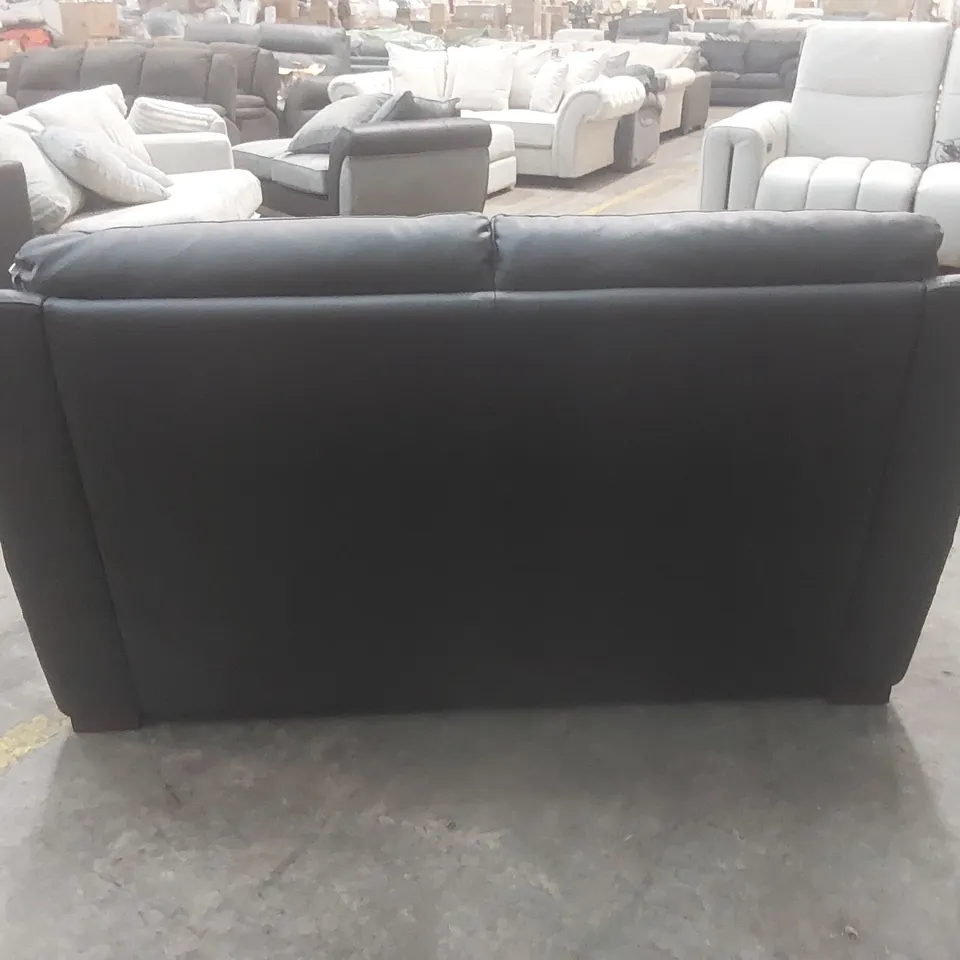 QUALITY DESIGNER PRENTON 2 SEATER LEATHER/FAUX LEATHER SOFA