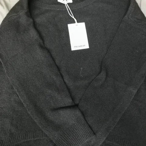 PULL & BEAR LONG SLEEVE TOP IN BLACK SIZE XS