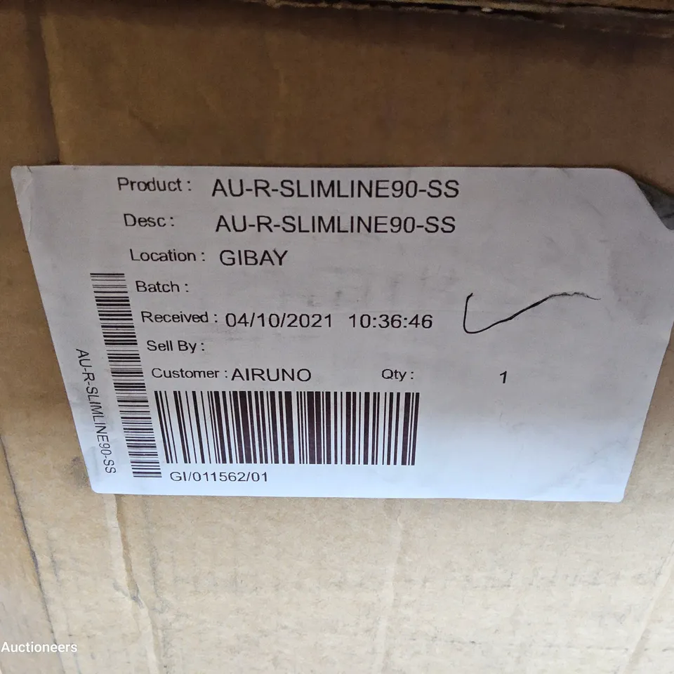 BOXED AIRONE SLIMLINE 90 STAINLESS STEEL EXTRACTOR WITH LED LIGHTING 