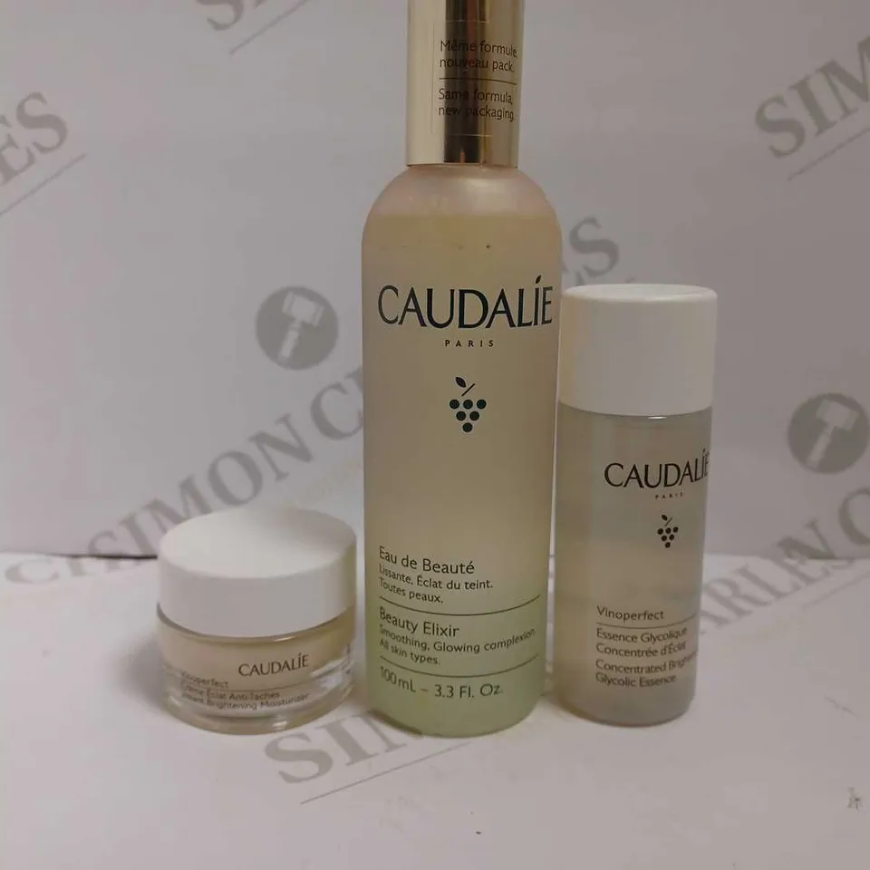 3 CLAUDALIE ITEMS TO INCLUDE GLYCOLIC ESSENCE (50ML), MOISTURISER (15ML) AND BEAUTY ELIXIR (100ML)