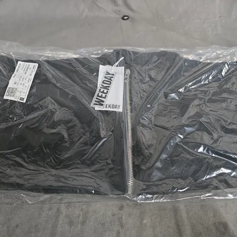 WEEKDAY ZIP-UP JACKET – BLACK, UK S 