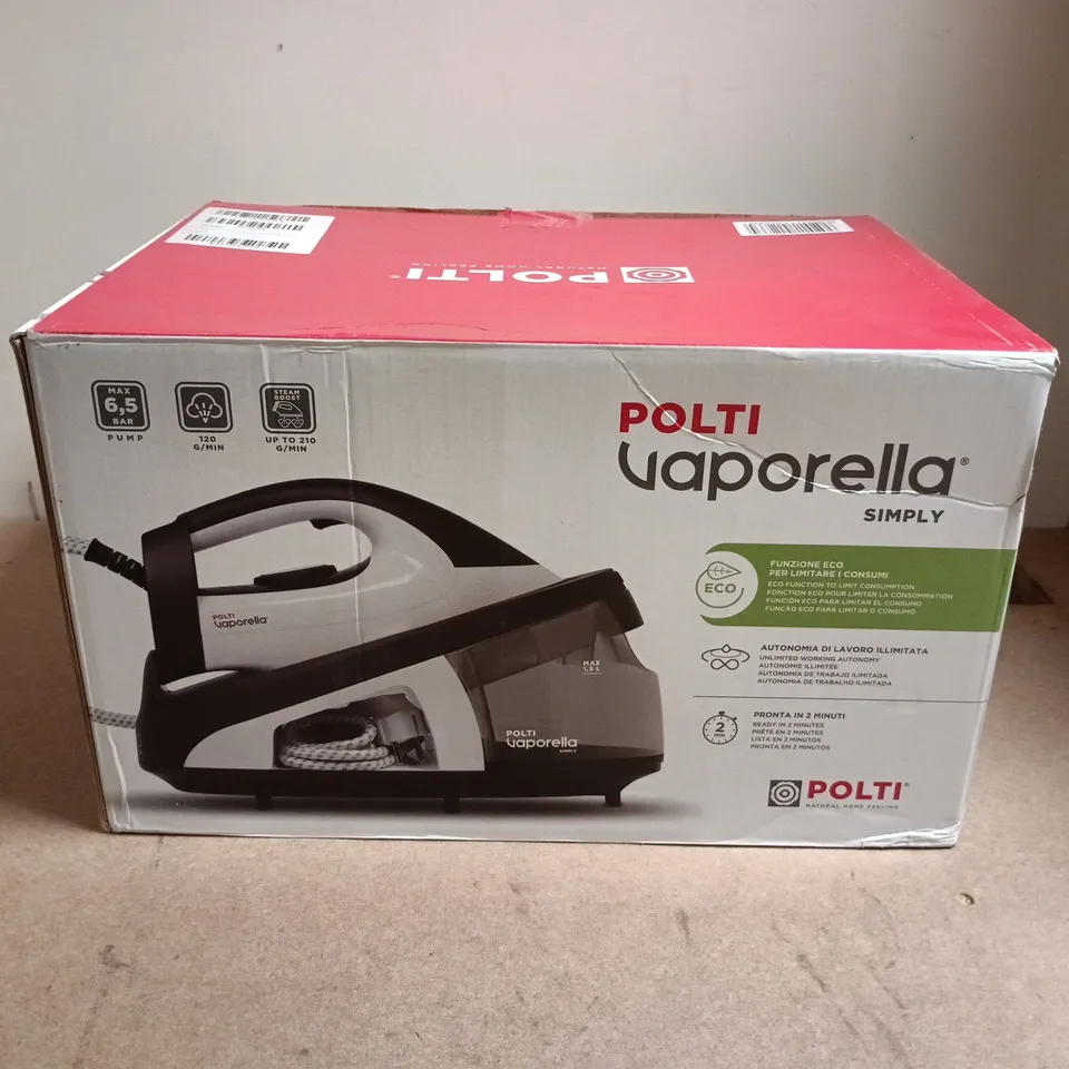 POLTI VAPORETTO SIMPLY GARMENT STEAMER – BOXED