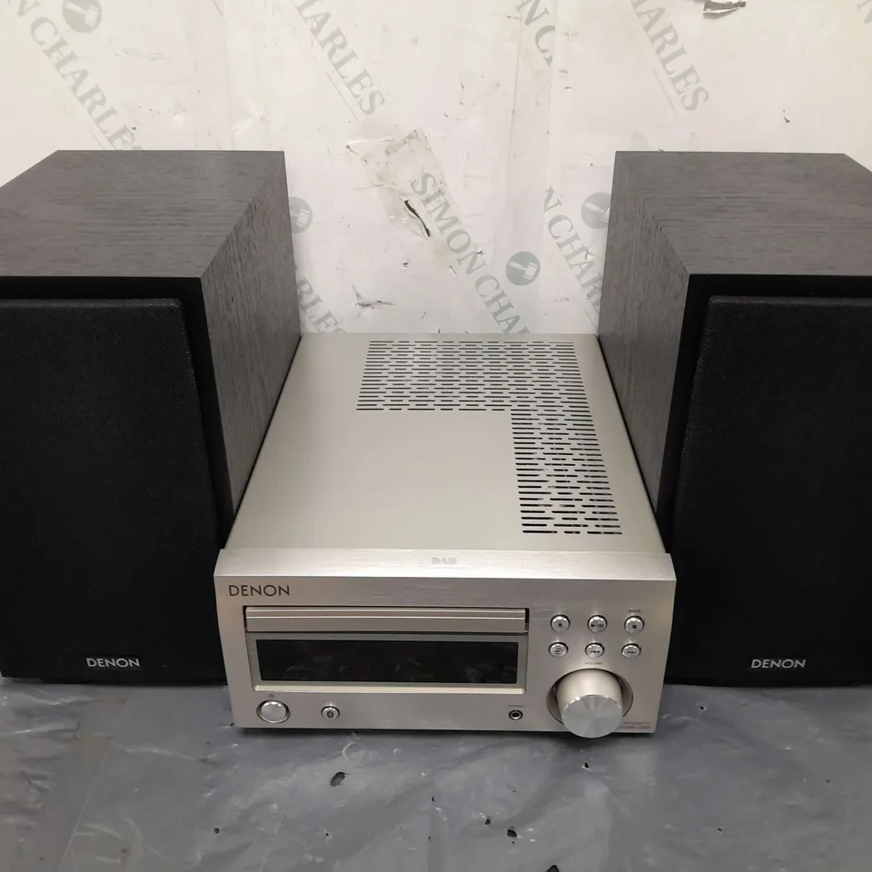 BOXED DENON CD RECEIVER WITH SPEAKER SYSTEM