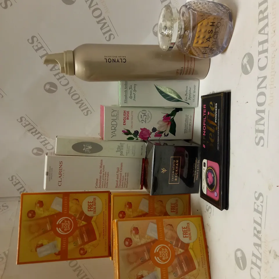 LOT OF APPROX 10 TO INCLUDE CLYNOL STRONG MOUSSE , FLASH JIMMY CHOO , ETC