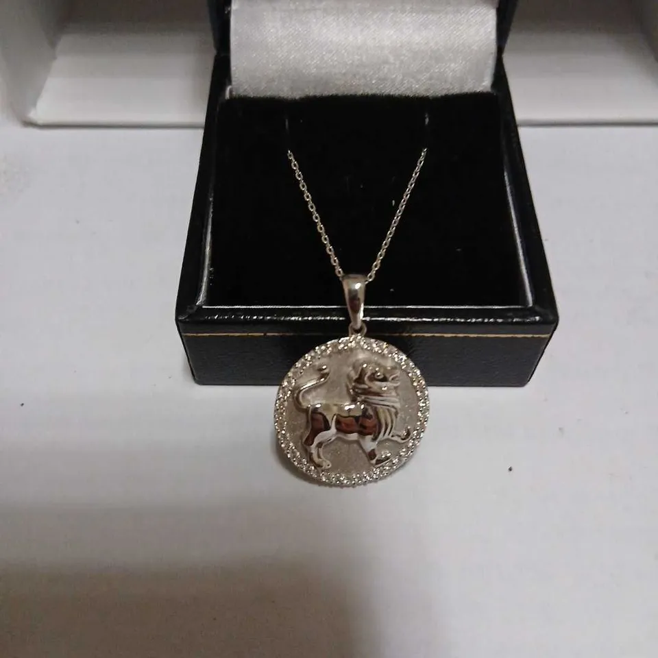 OUTLET 0.38CT DIAMOND ZODIAC PENDANT NECKLACE 9CT GOLD 