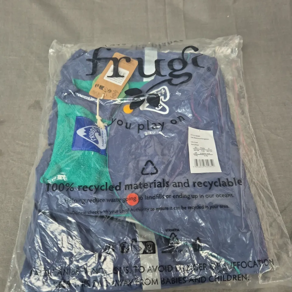 BAGGED FRUGI LITTLE WATERPROOF DUNGAREES - SIZE 3/4 YEARS