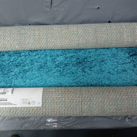 DESIRE RUGS OXFORD SHAGGY TEAL RUG 80 X 150CM - COLLECTION ONLY 