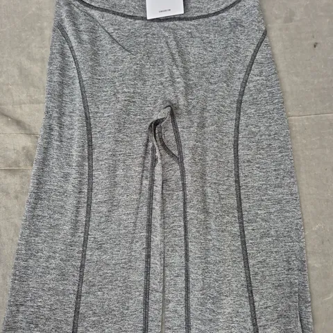 GYM SHARK MARL FLARE LEGGINGS IN GREY SIZE SMALL