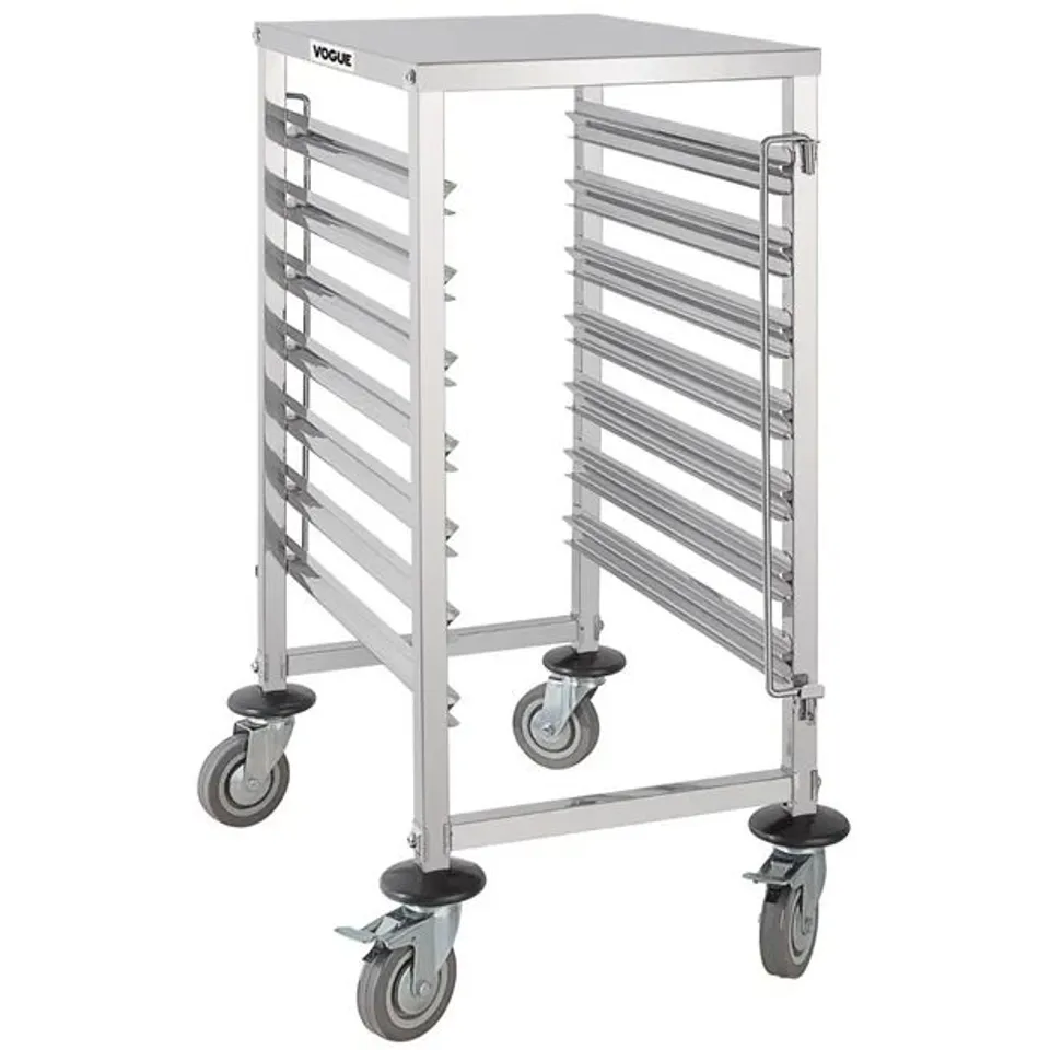 BOXED VOGUE GASTRONORM RACKING TROLLEY 7 LEVEL