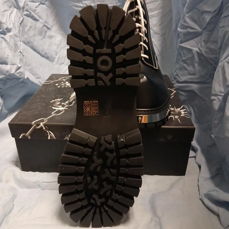 KOI NEMESOR M-CAP MEN'S CHUNKY BOOTS - SHADOW, UK 12