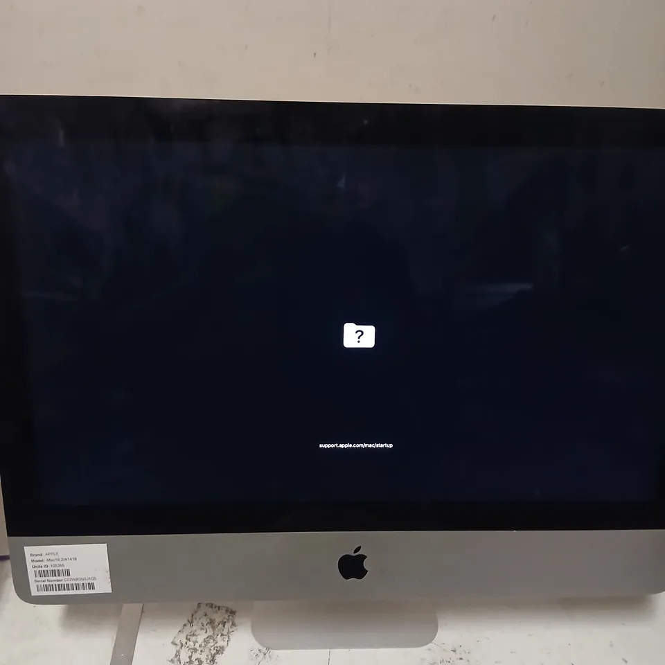 APPLE IMAC 21.5-INCH (IMAC18,2 / A1418) – STARTUP FOLDER (QUESTION MARK) SCREEN