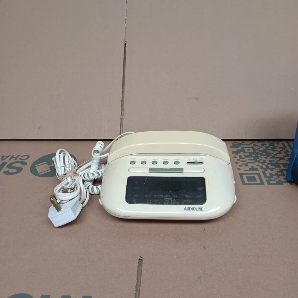 BOX OF APPROXIMATELY 20 ASSORTED GOODS INCLUDING LED FLOWER FAN LIGHT, AUDIOLINE PHONE AND BOXING GLOVES
