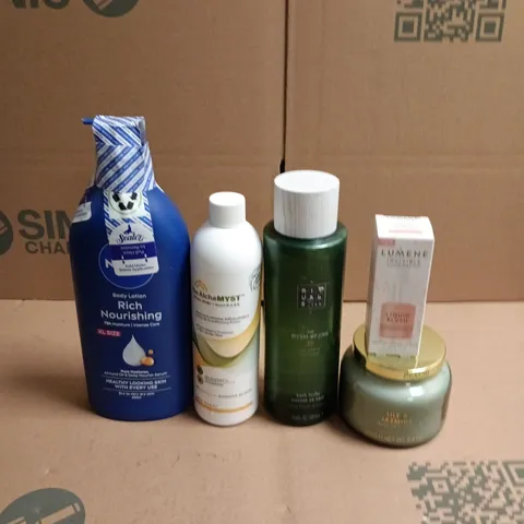 APPROXIMATEY 20 ASSORTED HEALTH AND BEAUTY PRODUCTS TO INCLUDE - RITUALS BATH FOAM - LUMENE LIQUID BLUSH AND NIVEA BODY LOTION