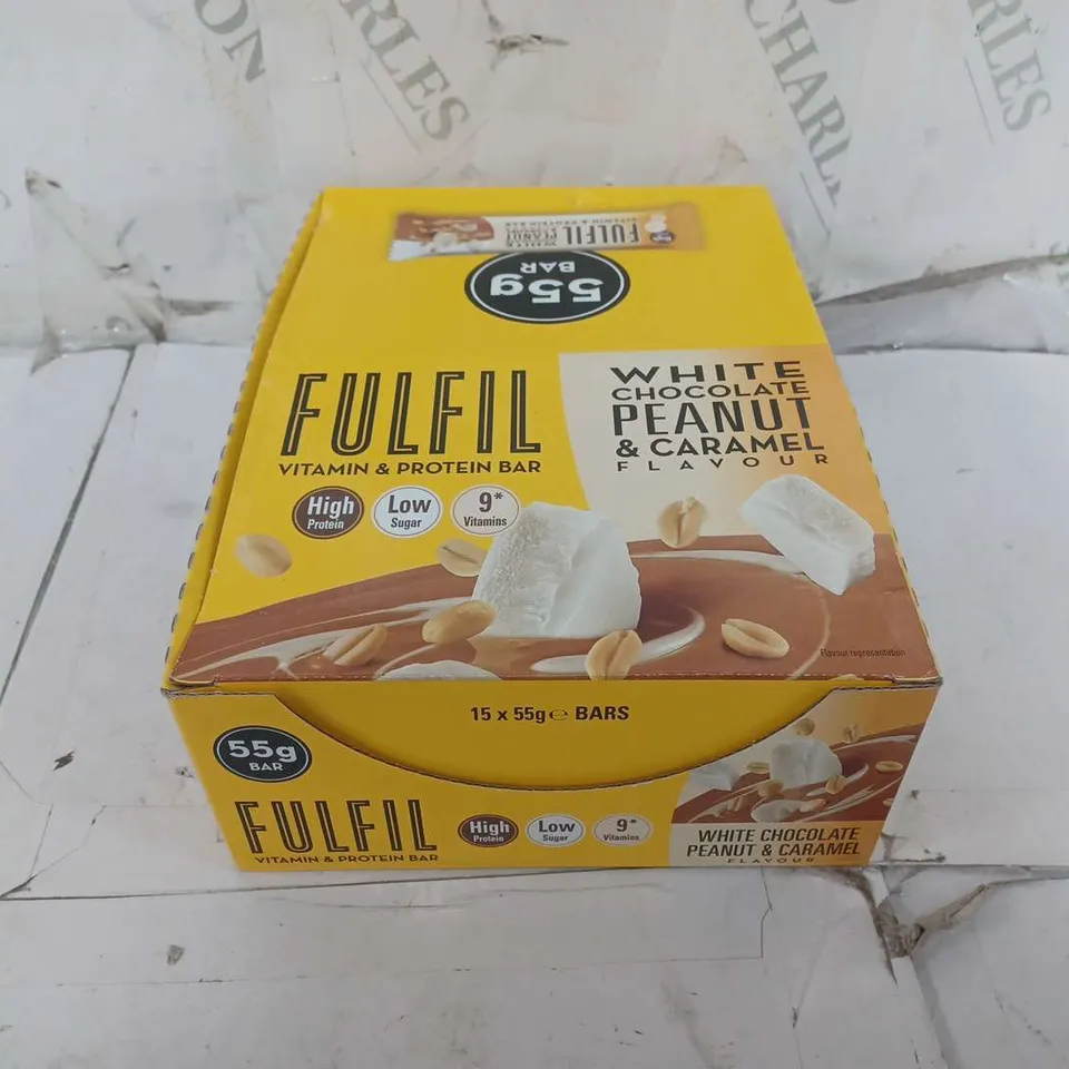 BOXED 14 FULFIL VITAMIN AND PROTEIN BARS - WHITE CHOCOLATE PEANUT & CARAMEL FLAVOUR
