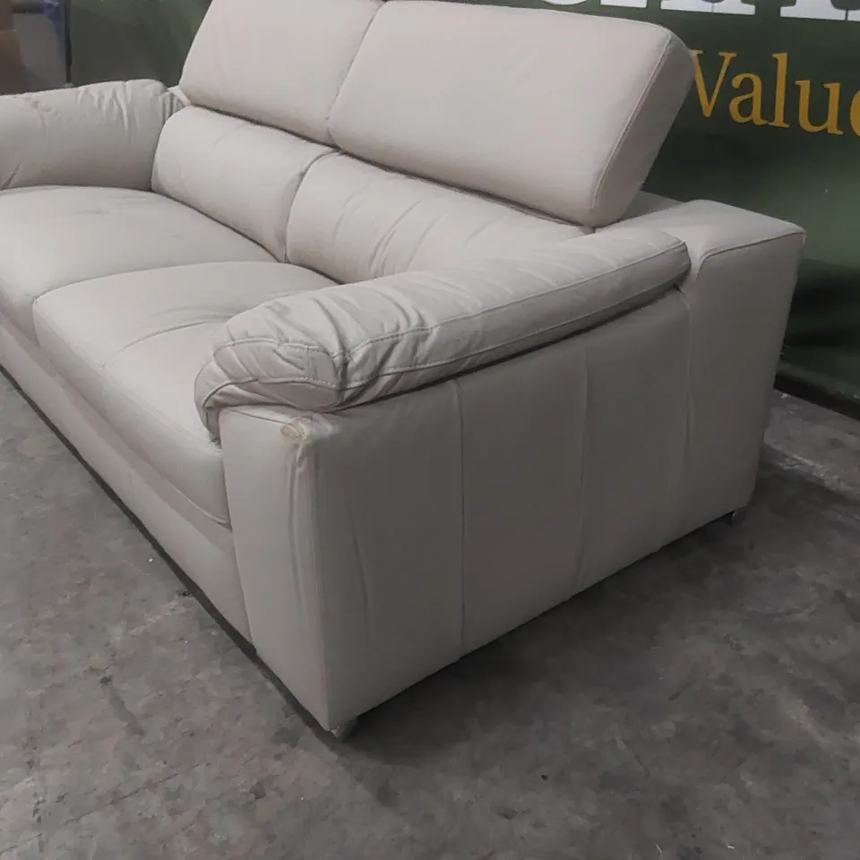 QUALITY DESIGNER BRADY ITALIAN LEATHER 3 SEATER SOFA
