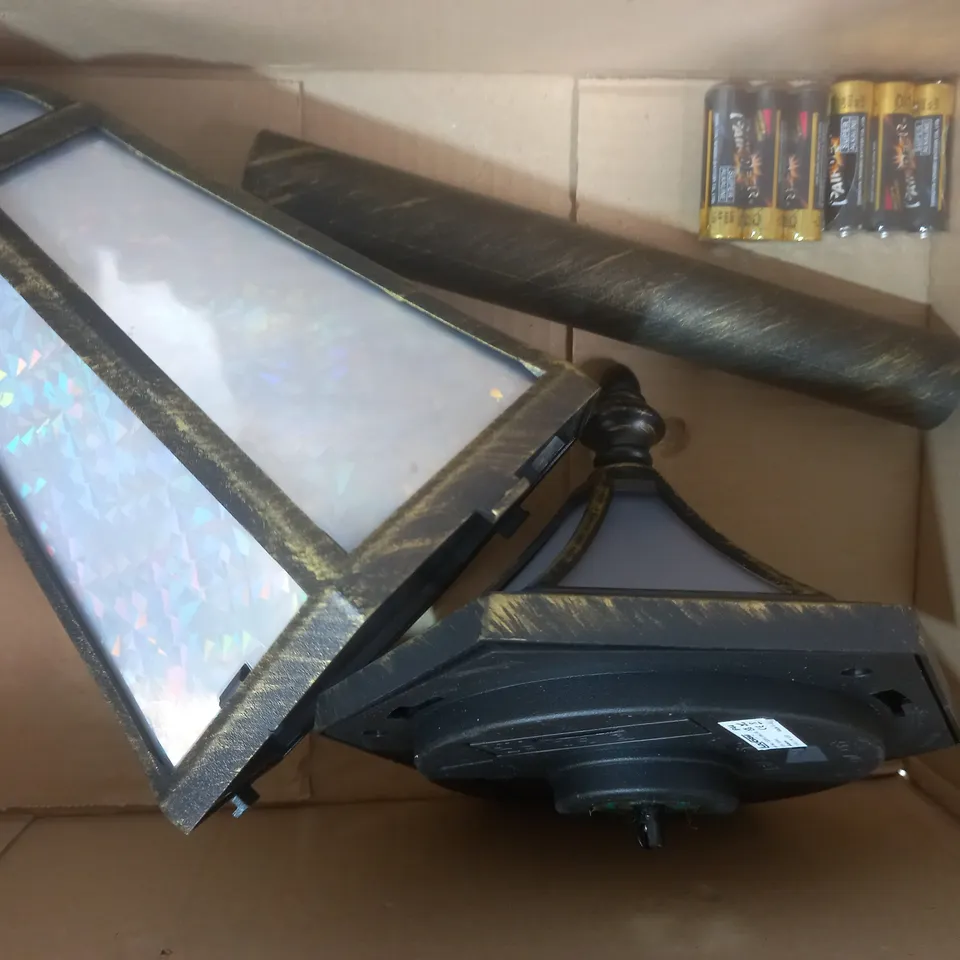 LUXFORM SET OF BATTERY OPERATED 3D EFFECT ROTATING LAMP POSTS - BRONZE