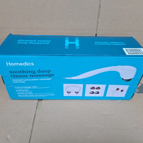BOXED HOMEDICS COMPACT PERCUSSION MASSAGER WITH HEAT PA-MHA