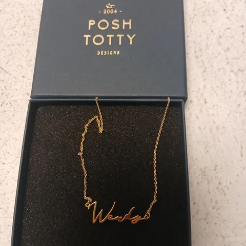 POSH TOTTY DESIGNS MAKE IT PERSONAL SCRIPT NAME NECKLACE STERLING SILVER