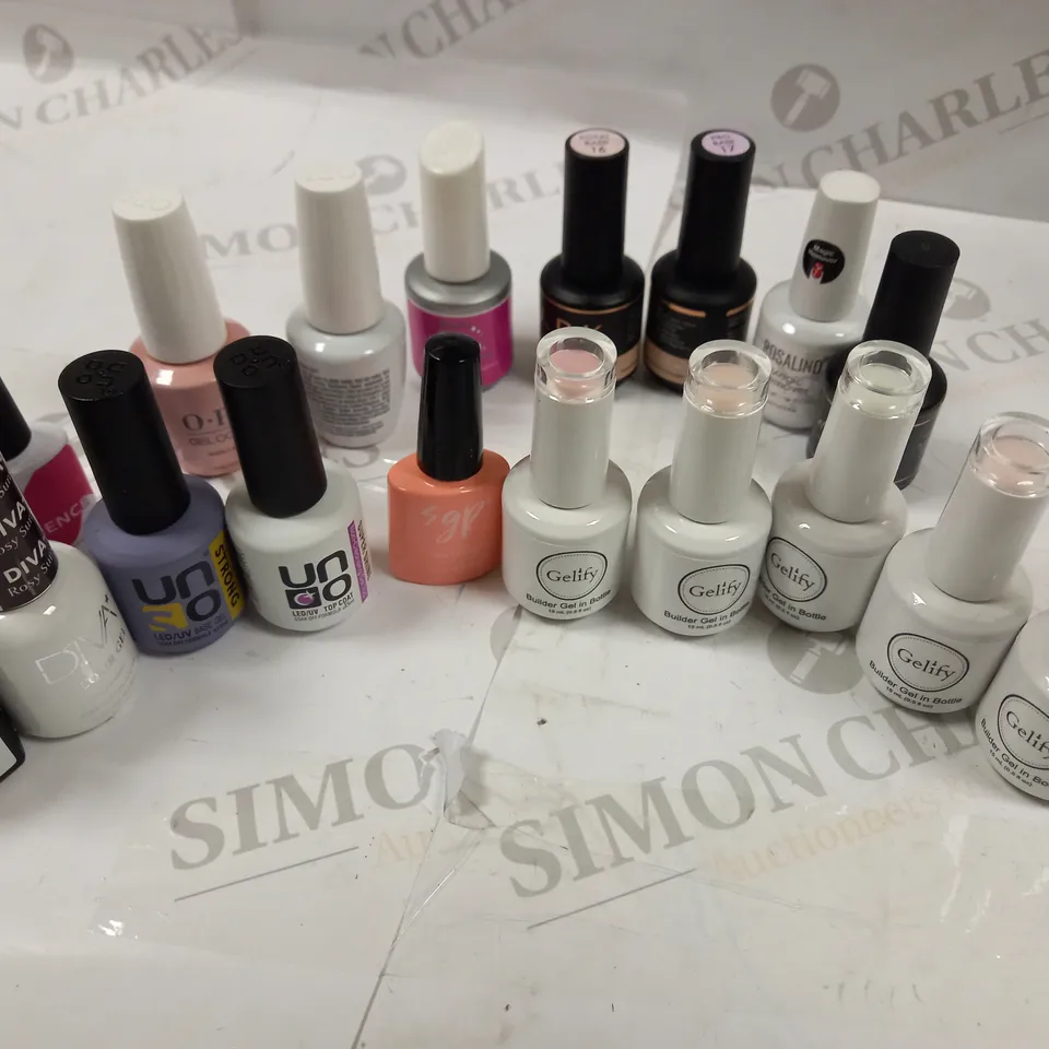PREMIUM BRANDED UV/LED CURED GEL POLISH COLLECTION APPROX. 20 ITEMS 
