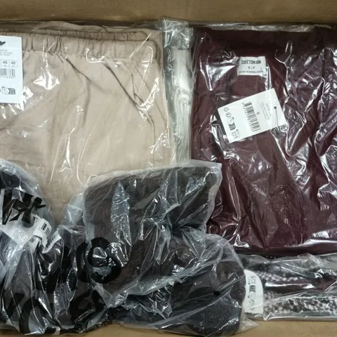 APPROXIMATELY 20 ASSORTED CLOTHING ITEMS IN VARIOUS SIZES, COLOURS & STYLES TO INCLUDE V-NECK TOP, WIDE LEG PANTS, LUXE SLOUCHY KNIT, ETC