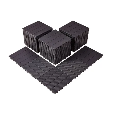 BOXED SET OF 54 INTERLOCKING DECK TILES - BROWN (1 BOX)