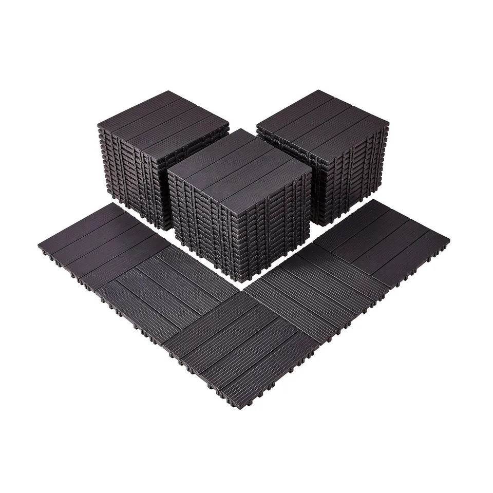 BOXED SET OF 54 INTERLOCKING DECK TILES - BROWN (1 BOX)