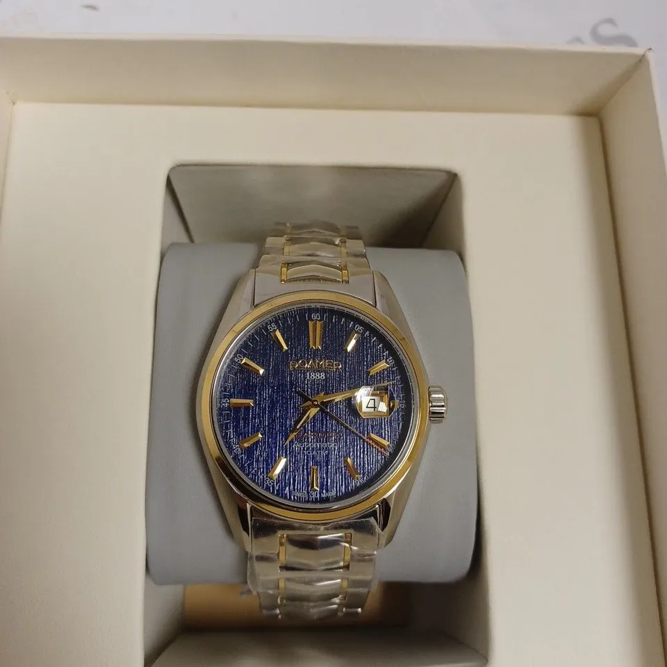 BOXED ROAMER SWISS SAPPHIRE CRYSTAL AUTOMATIC WATCH 