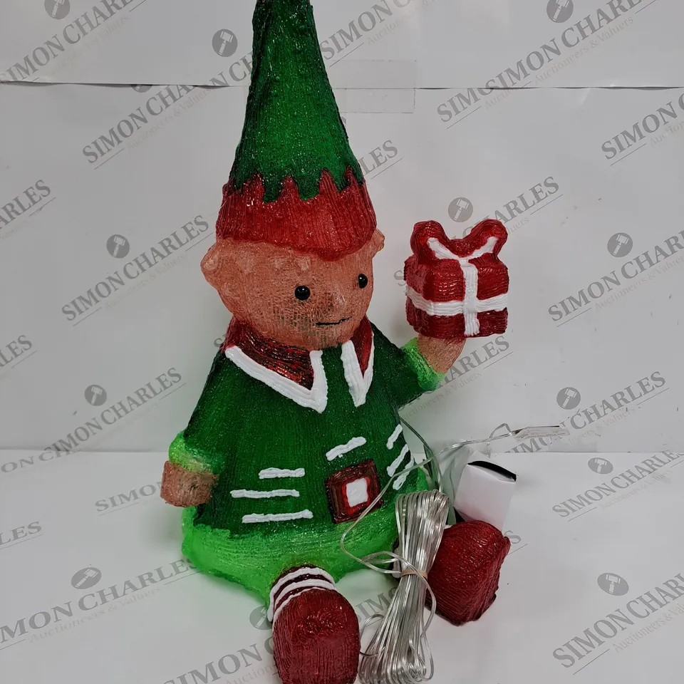 JOHN LEWIS LED ACRYLIC SITTING DOWN ELF LIGHT 