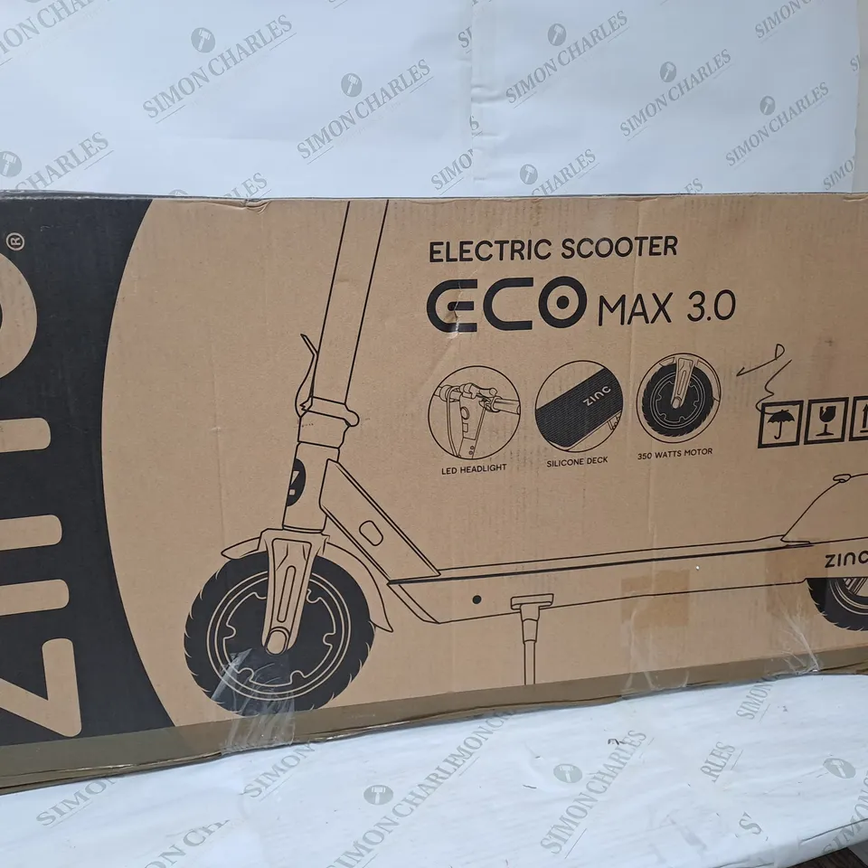 BOXED ZINC ECO MAX 3.0 ELECTRIC SCOOTER  RRP £499.99