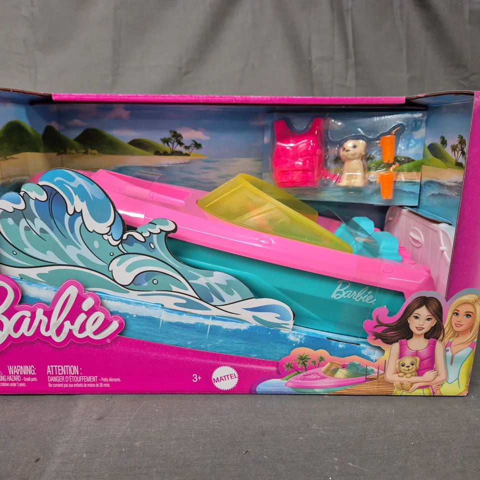 BOXED BARBIE SPEEDBOAT PLAY SET RRP £24.99