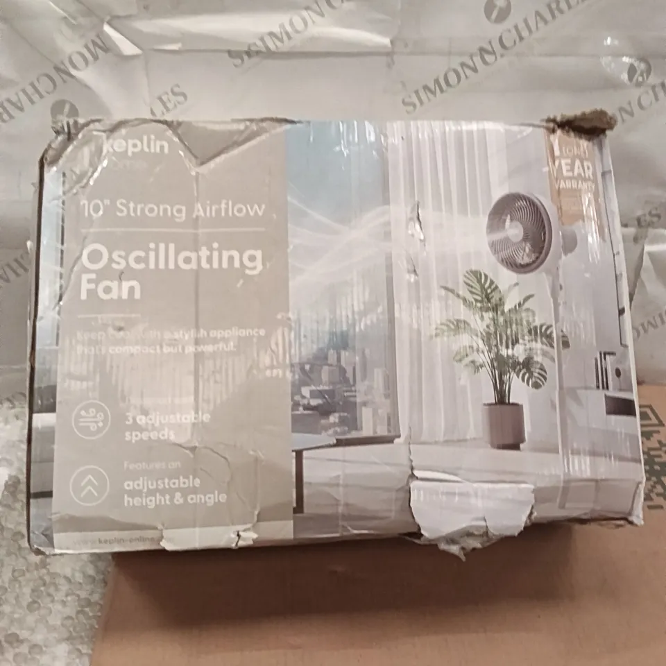 BOXED 10" OSCILLATING FAN
