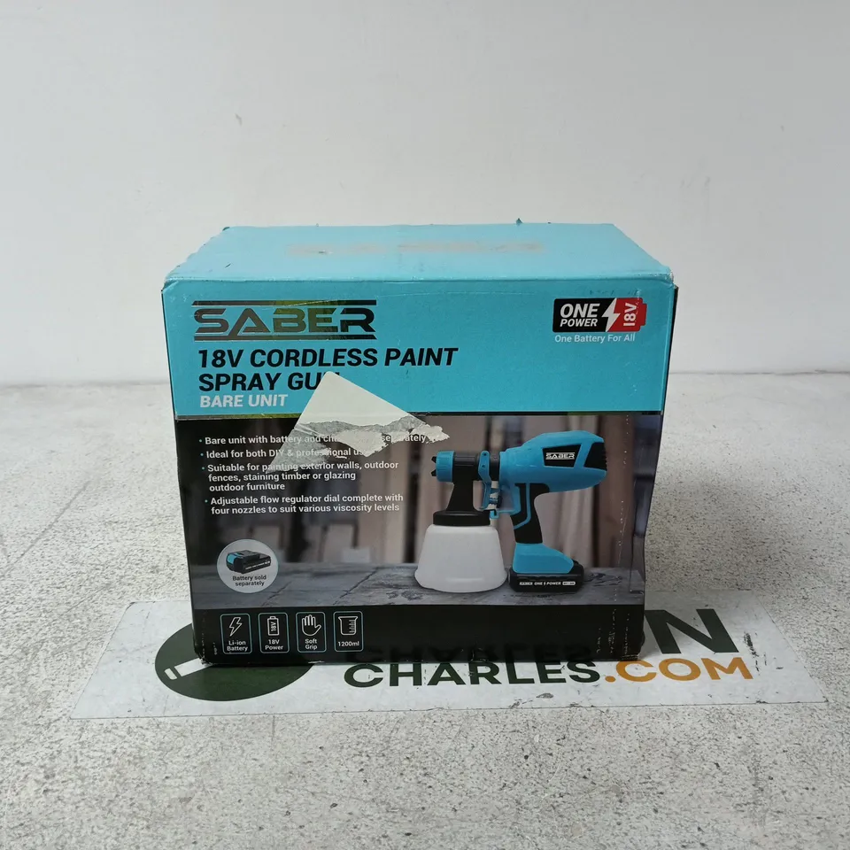 SABER 18V CORDLESS PAINT SPRAY GUN 