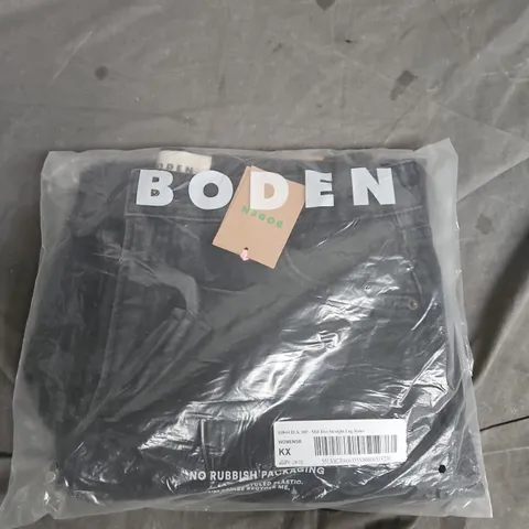 BODEN WOMEN'S MID RISE STRAIGHT LEG JEANS – BLACK, UK 12