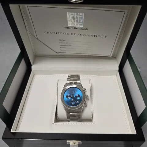 BERNARD REINHARDT CHRONOGRAPH WATCH – 316S STAINLESS STEEL CASE & STRAP – 5ATM WATER RESISTANT – GIFT BOX INCLUDED 