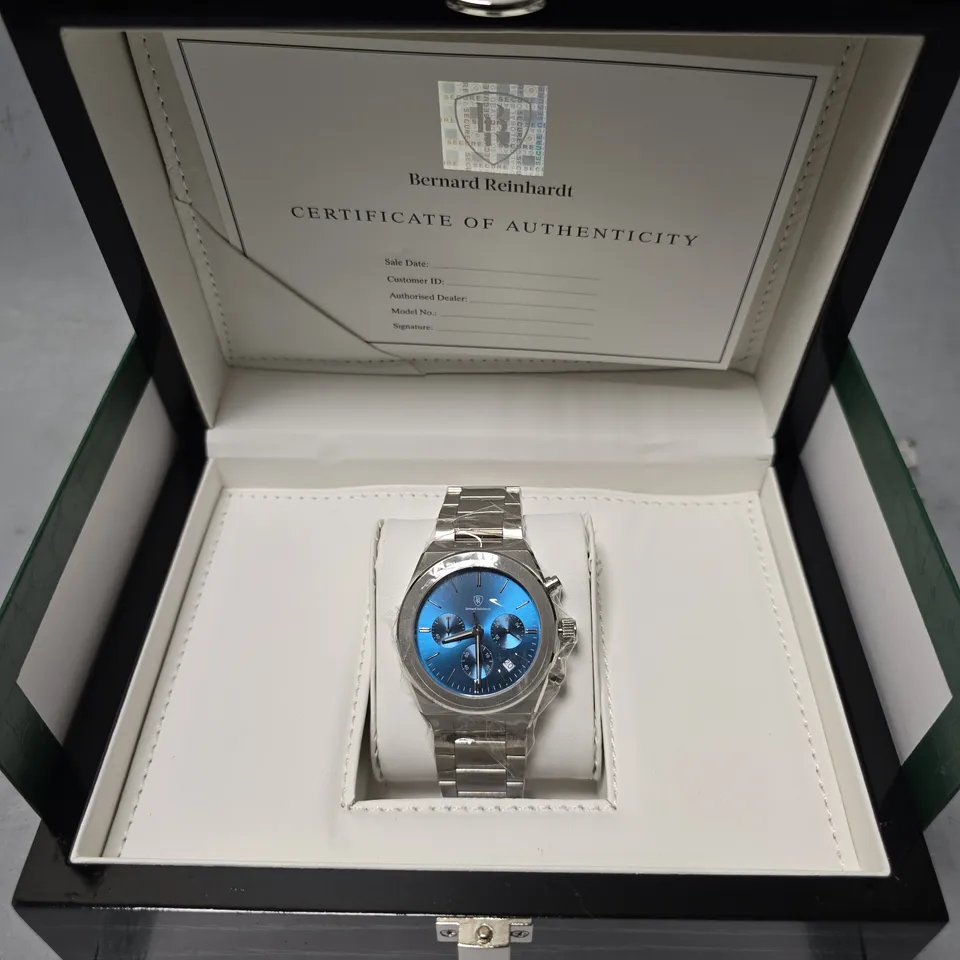 BERNARD REINHARDT CHRONOGRAPH WATCH – 316S STAINLESS STEEL CASE & STRAP – 5ATM WATER RESISTANT – GIFT BOX INCLUDED 