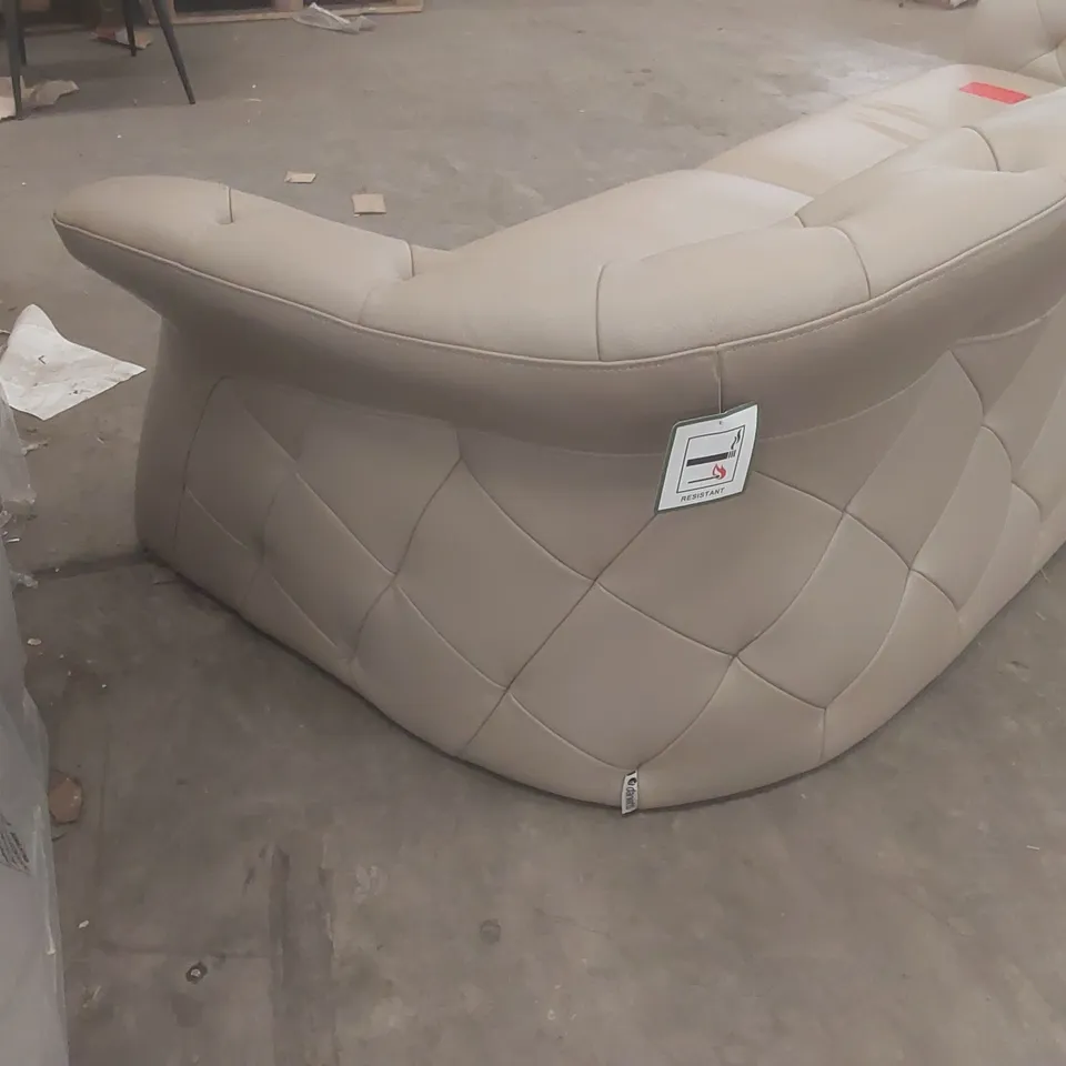 DANETTI LUXE LEATHER 3 SEATER SOFA - MISSING FEET