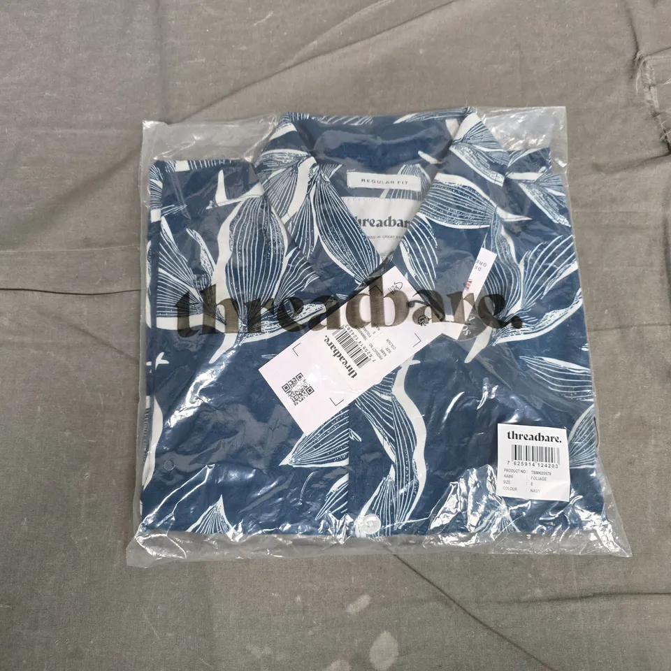 BAGGED THREADBARE FOLIAGE NAVY TOP – UK SIZE S