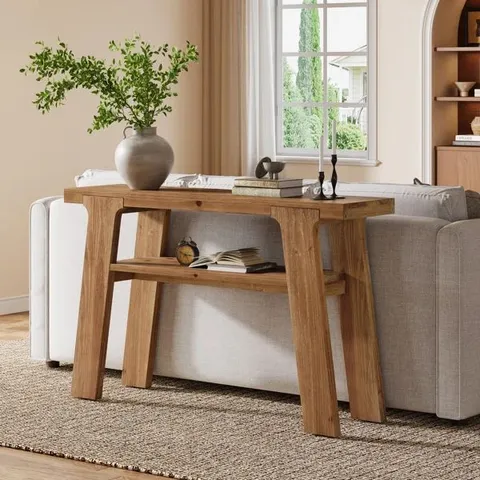 BOXED WAIGHTS 120CM SOLID WOOD CONSOLE TABLE