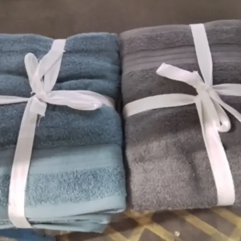 5 TOWEL BALES -TURQUOISE/GREY