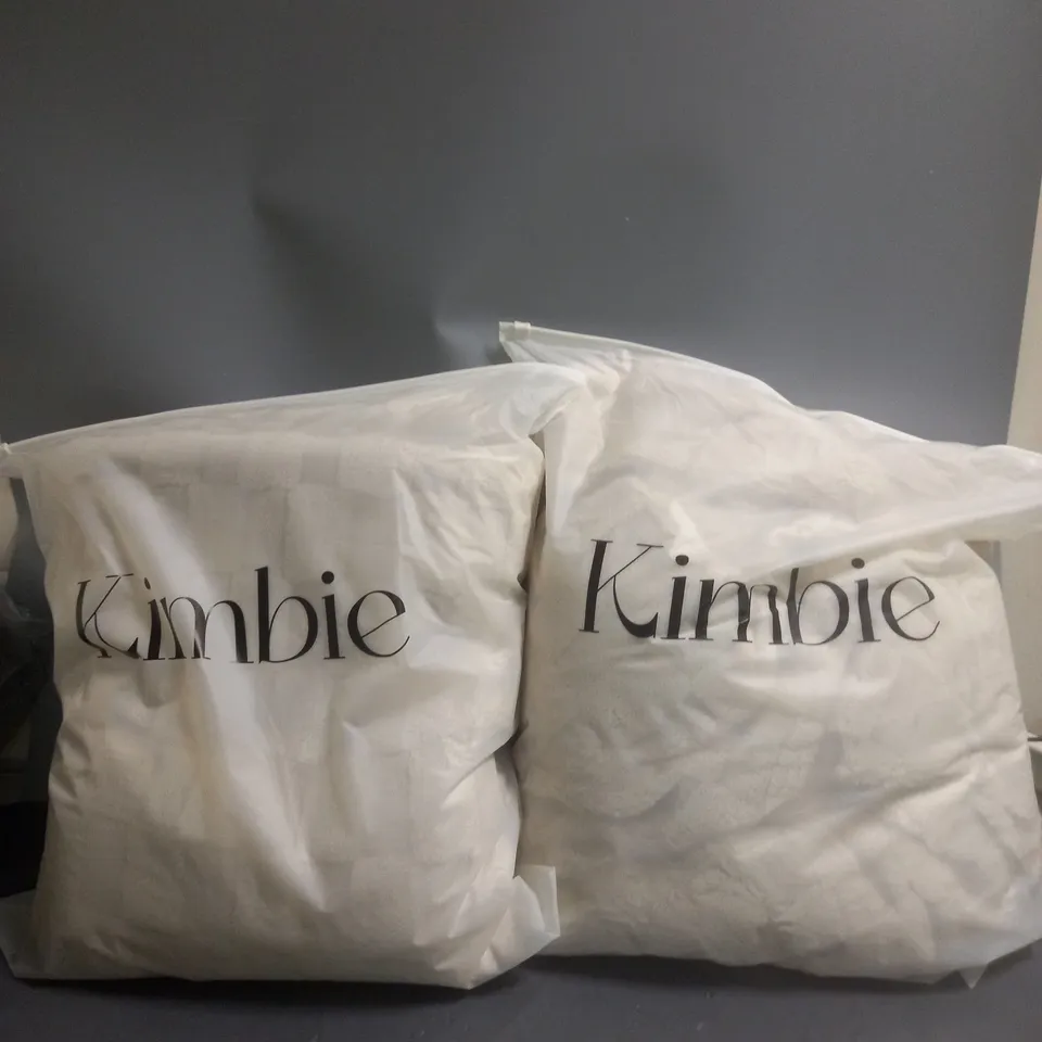 LOT OF 2 OF KIMBIE LARGE THROWS CREAM 